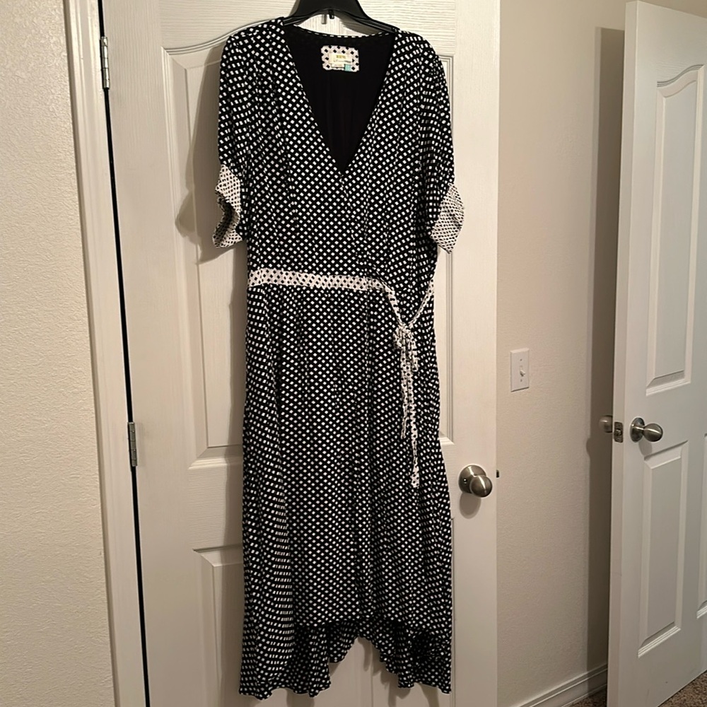 Black and White Anthropologie Maeve Dress Sz 22w